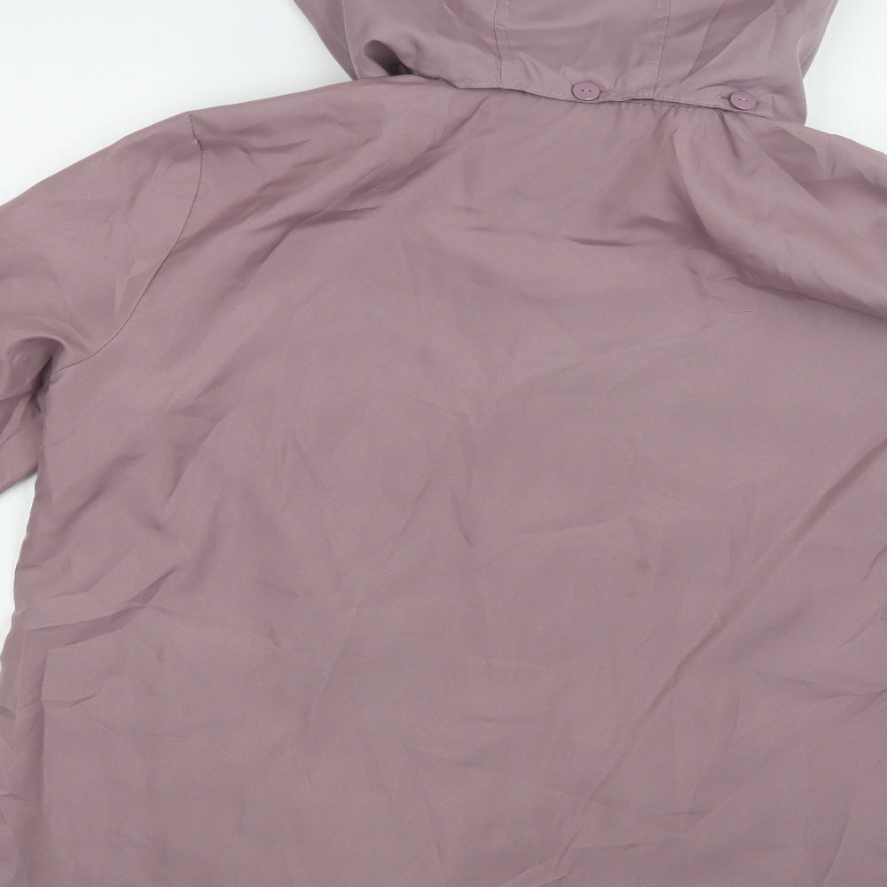 Anne De Lancay Womens Pink   Parka Jacket Size 16  Button