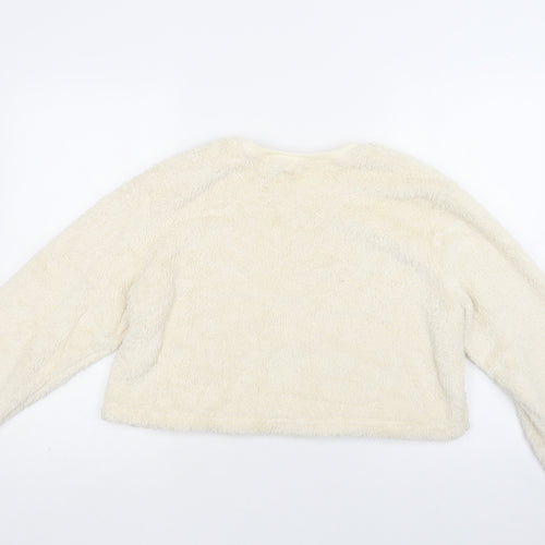 Misspap Womens Ivory  Polyester Top Lounge Set Size 12