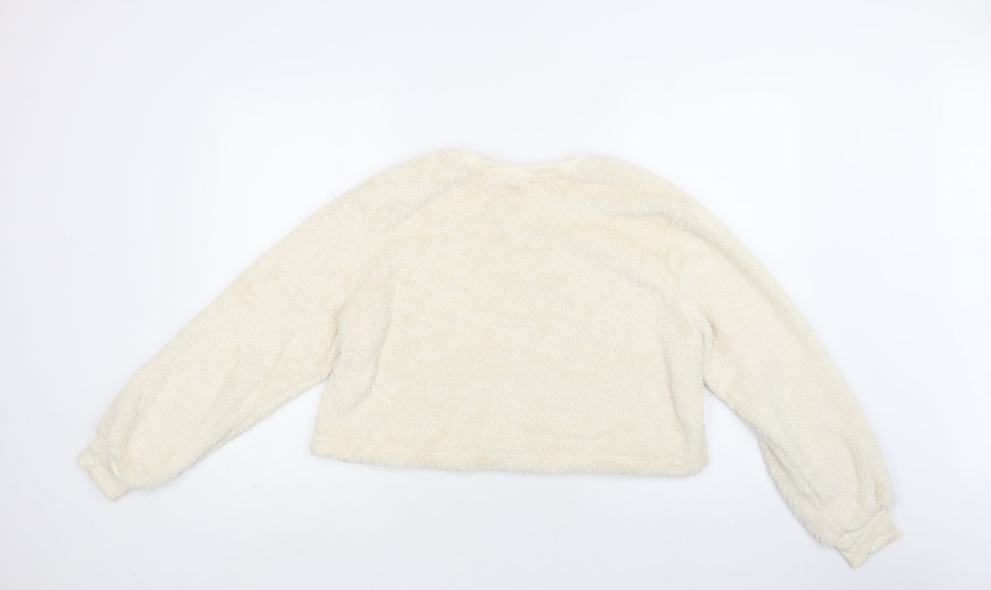 Misspap Womens Ivory  Polyester Top Lounge Set Size 12