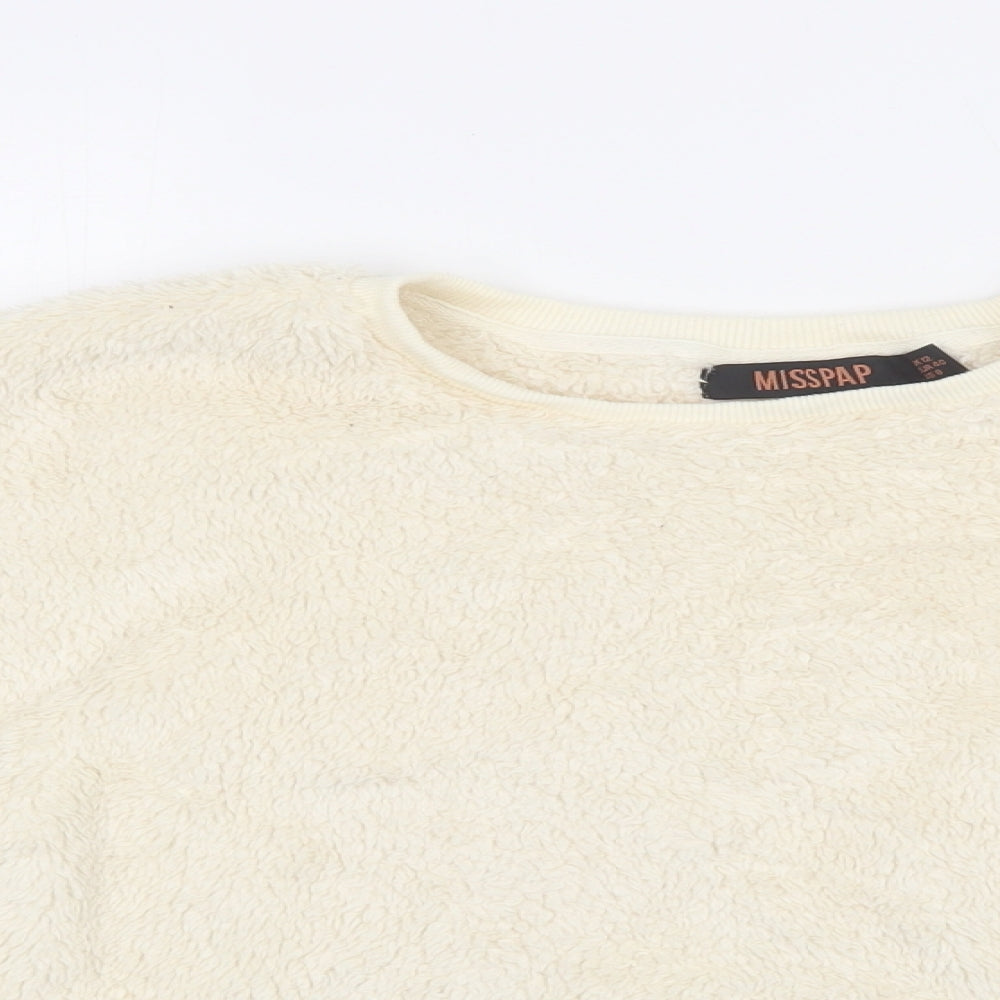 Misspap Womens Ivory  Polyester Top Lounge Set Size 12
