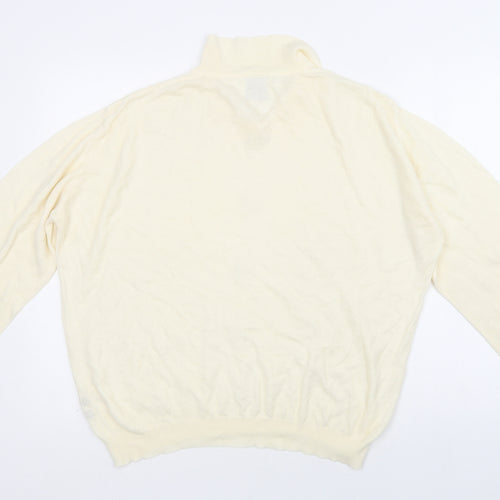Classic Woman Womens Ivory Collared  Acrylic Pullover Jumper Size 20