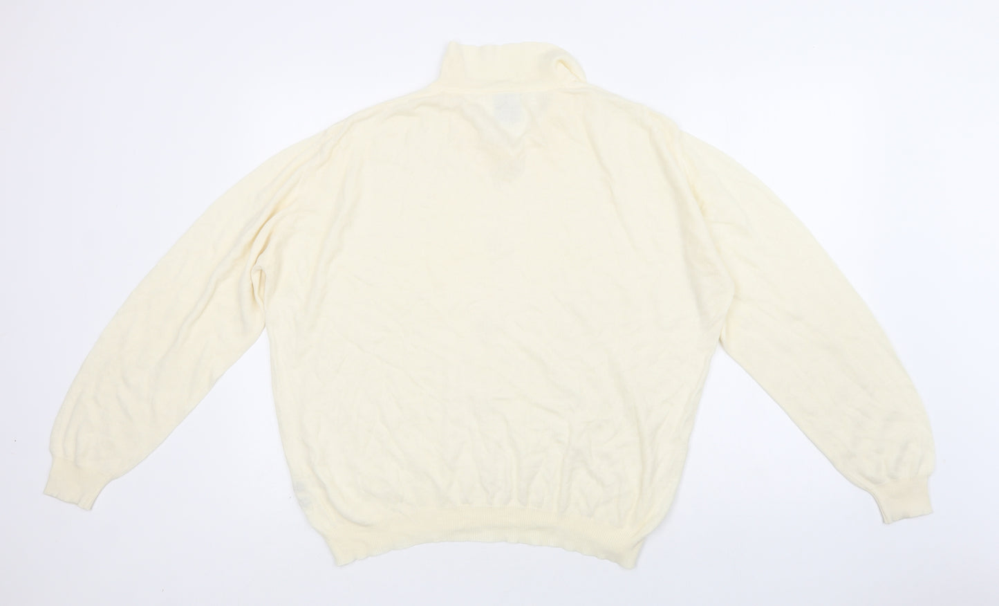 Classic Woman Womens Ivory Collared  Acrylic Pullover Jumper Size 20