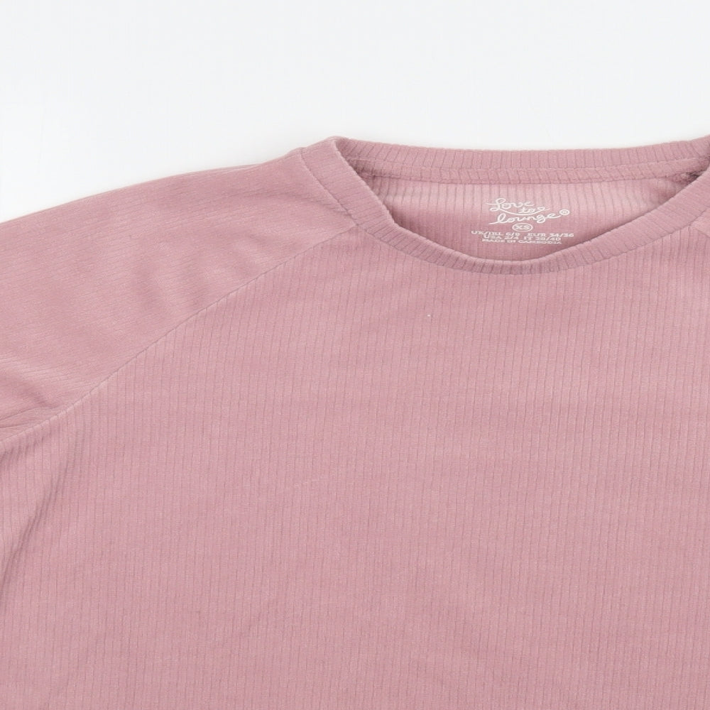 Primark Womens Pink  Polyester Top Lounge Set Size XS
