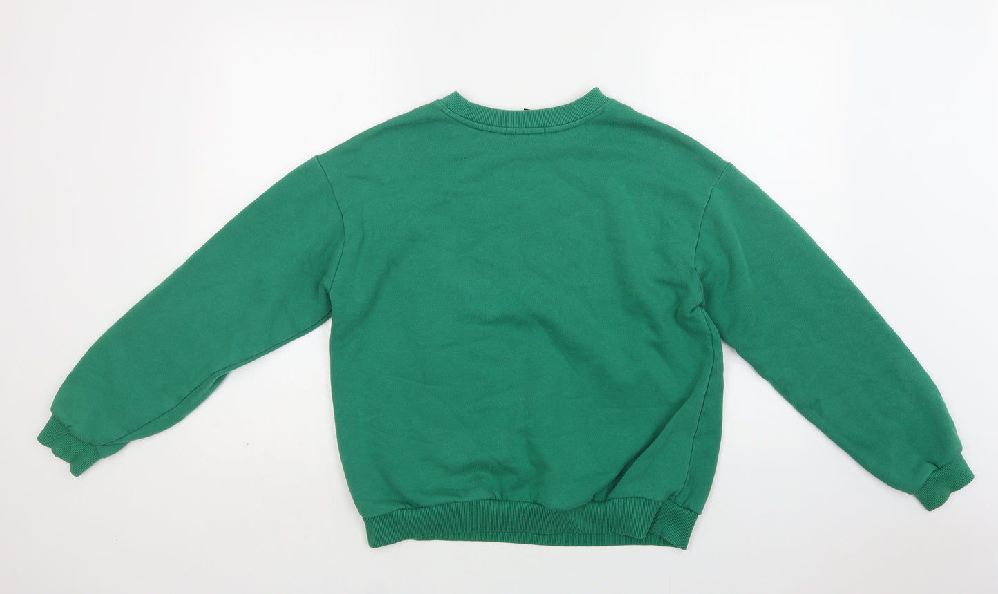 FOREVER 21 Womens Green  Cotton Pullover Sweatshirt Size S