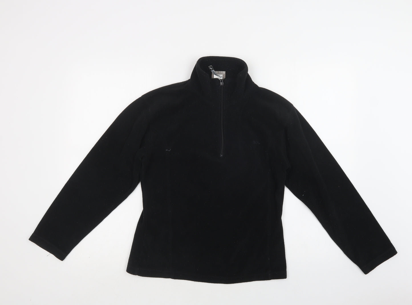 Trespass Womens Black  Polyester Henley Sweatshirt Size S  Zip