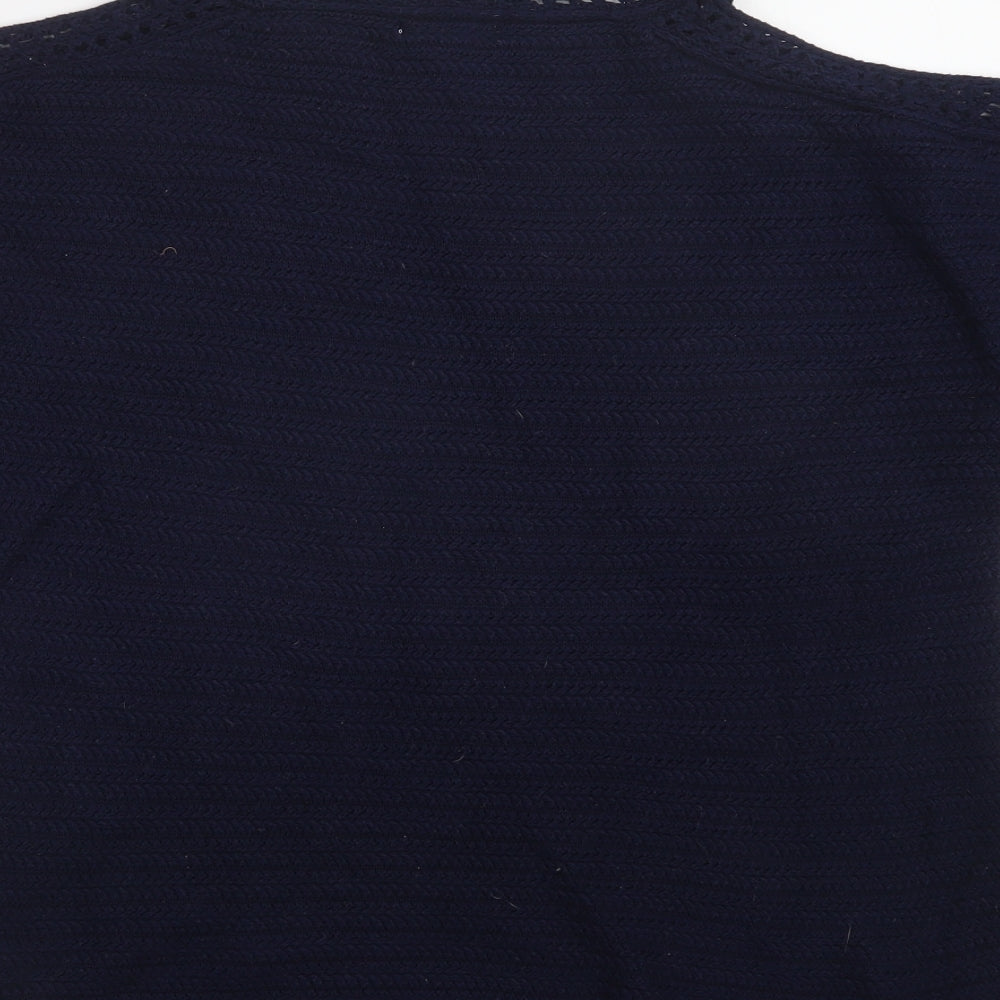 F&F Womens Blue Round Neck   Pullover Jumper Size 16