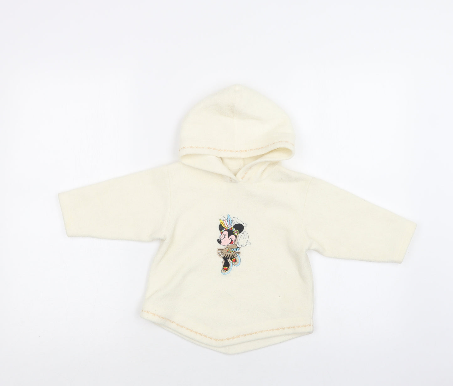 M&S  Ivory  Polyester Pullover Jumper Size 18-24 Months   - Minnie Mouse