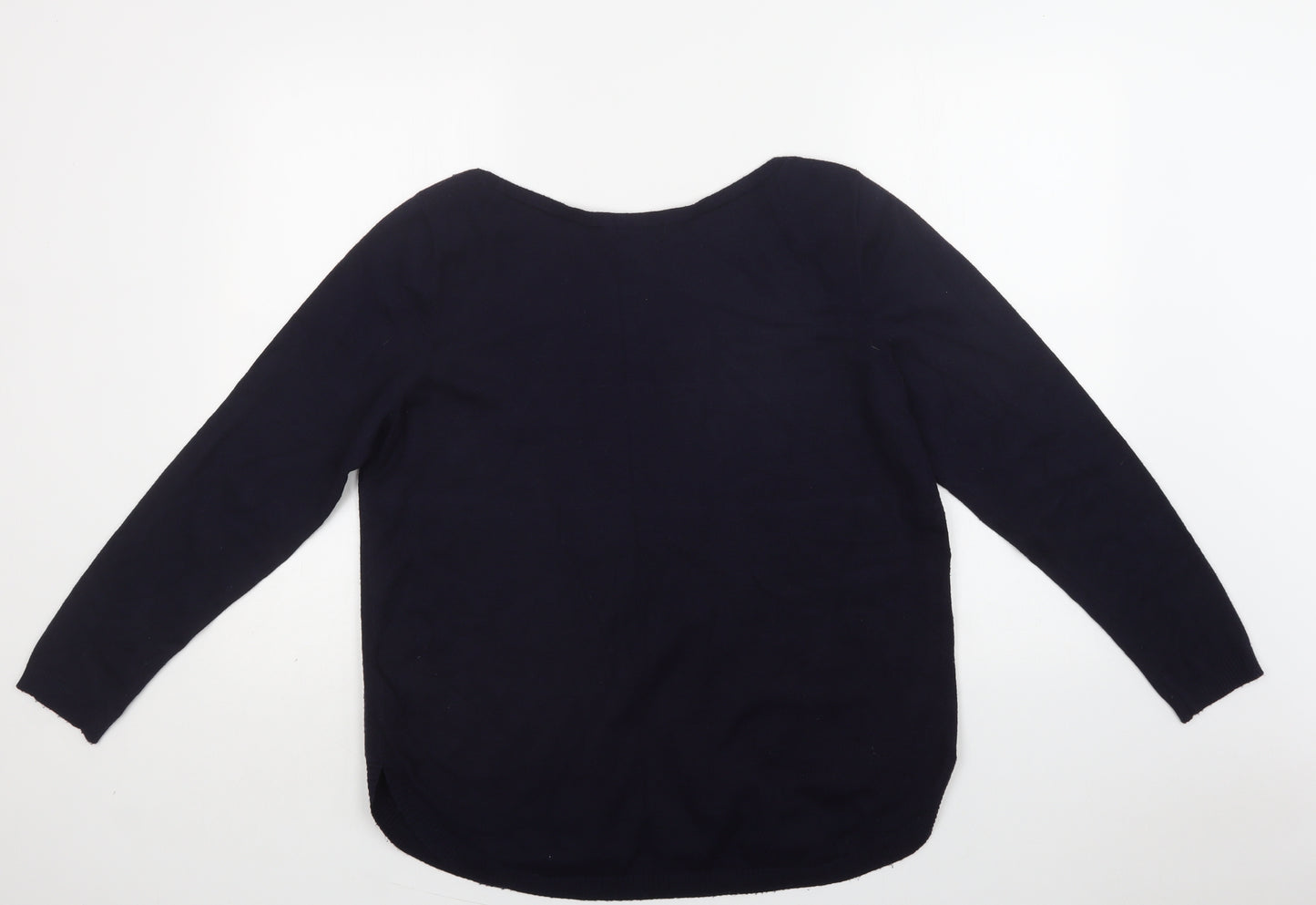 Tribekko 44 Womens Blue Round Neck  Viscose Pullover Jumper Size XL