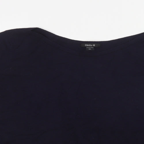 Tribekko 44 Womens Blue Round Neck  Viscose Pullover Jumper Size XL