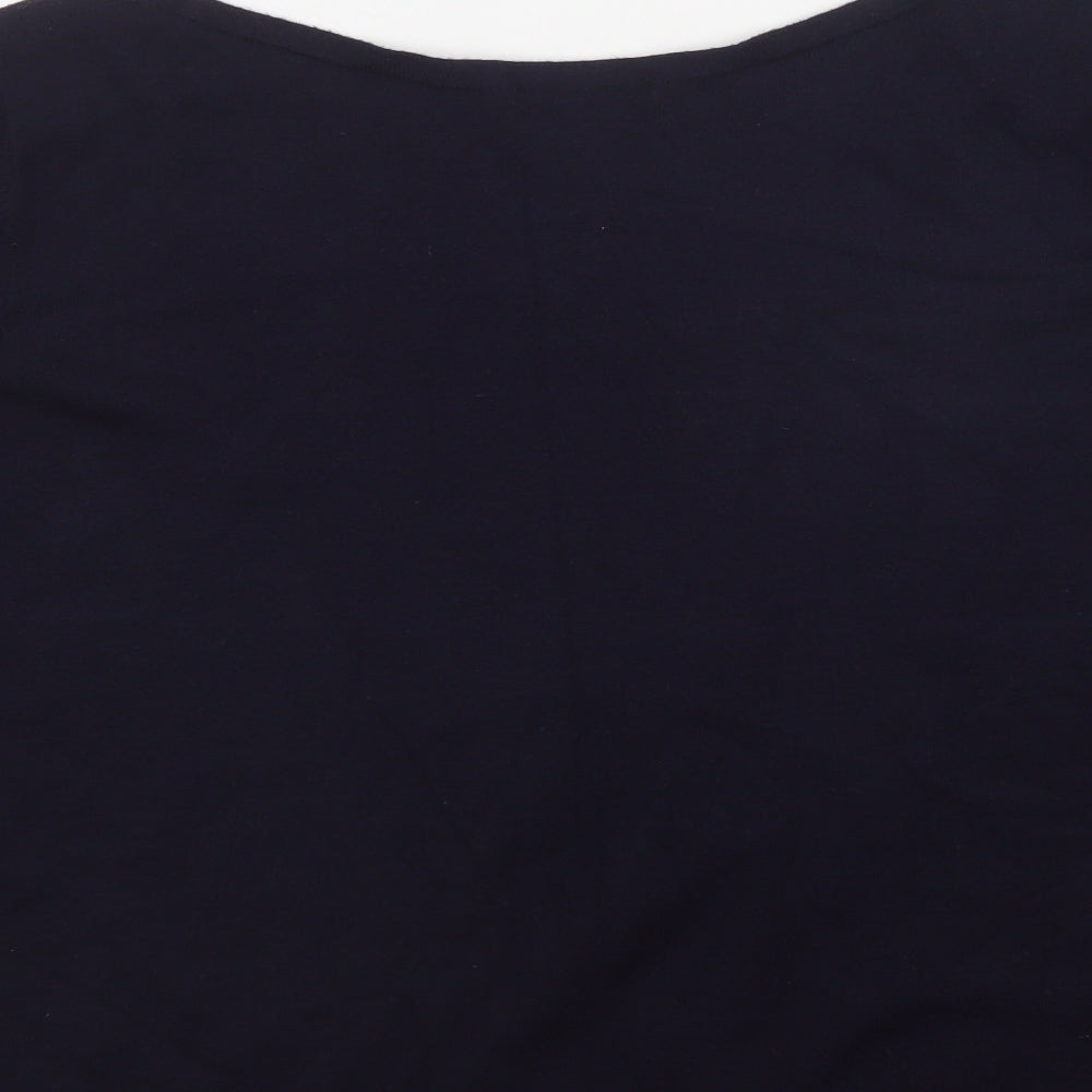 Tribekko 44 Womens Blue Round Neck  Viscose Pullover Jumper Size XL