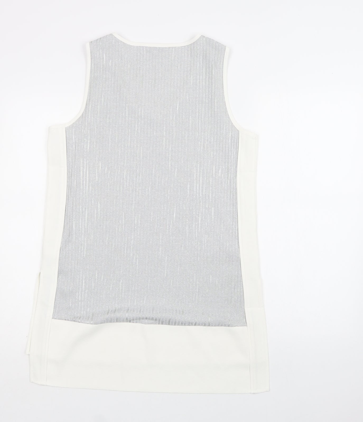NEXT Womens Grey  Polyester Tunic Blouse Size 14 V-Neck