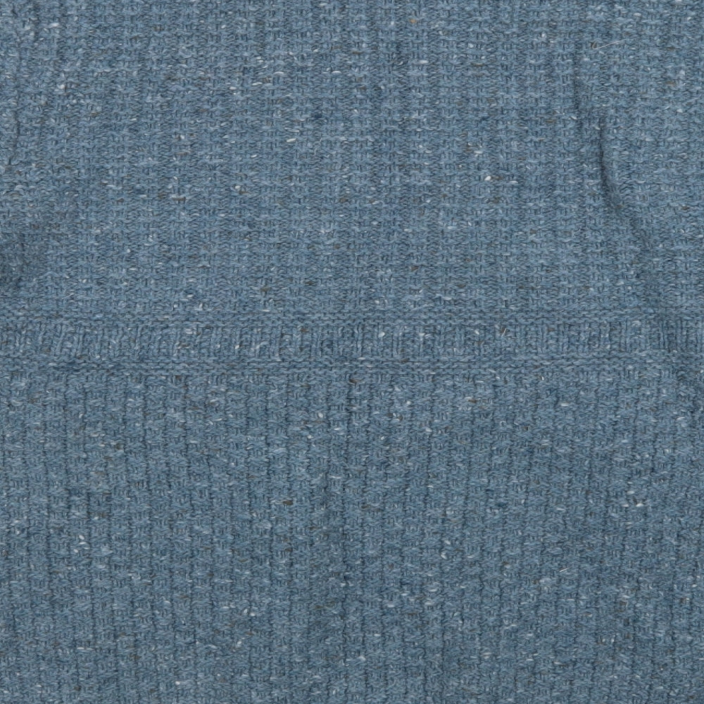 Fat Face Womens Blue Crew Neck  Wool Pullover Jumper Size XL