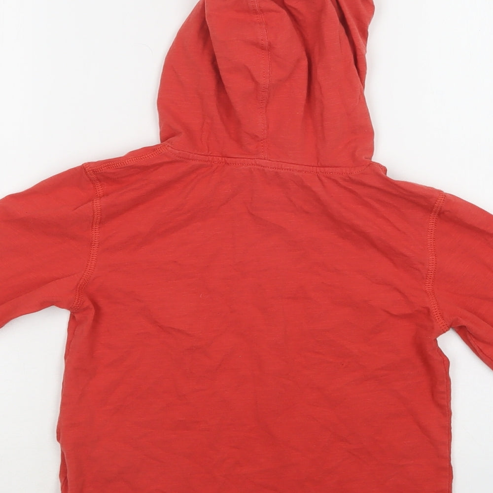 H&M Boys Red  Cotton Pullover Hoodie Size 6-7 Years