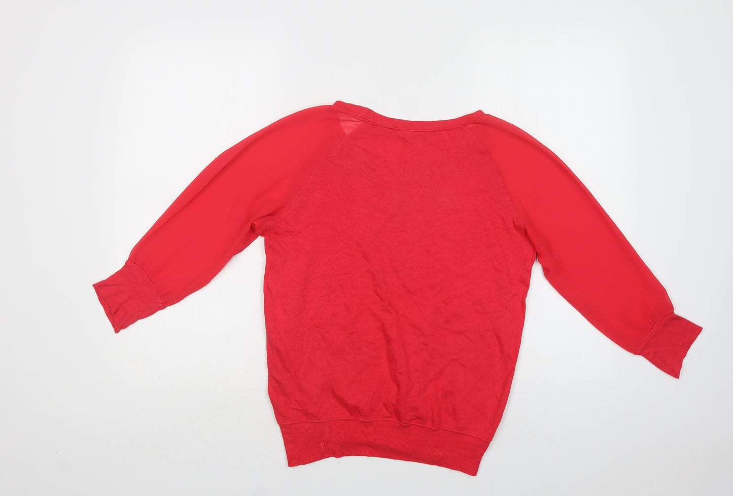 French Connection Womens Pink Crew Neck  Cotton Pullover Jumper Size XS