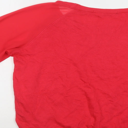 French Connection Womens Pink Crew Neck  Cotton Pullover Jumper Size XS