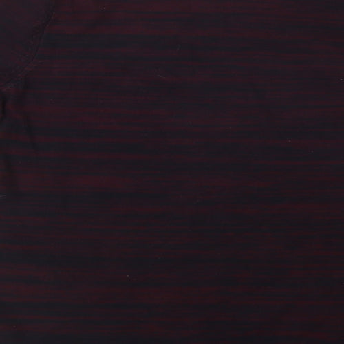 JACK & JONES Mens Purple Crew Neck Striped Cotton Pullover Jumper Size M