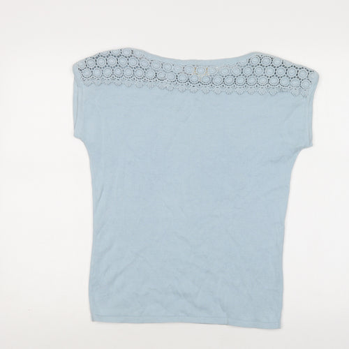 Pomodoro Womens Blue Boat Neck   Pullover Jumper Size 10