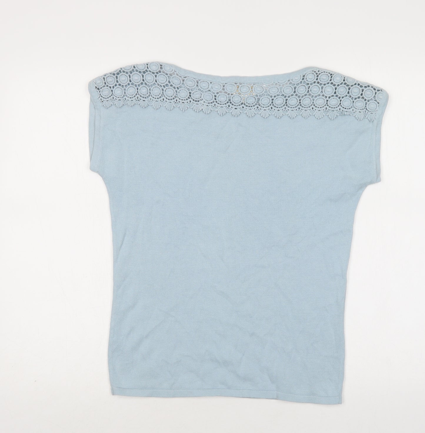 Pomodoro Womens Blue Boat Neck   Pullover Jumper Size 10