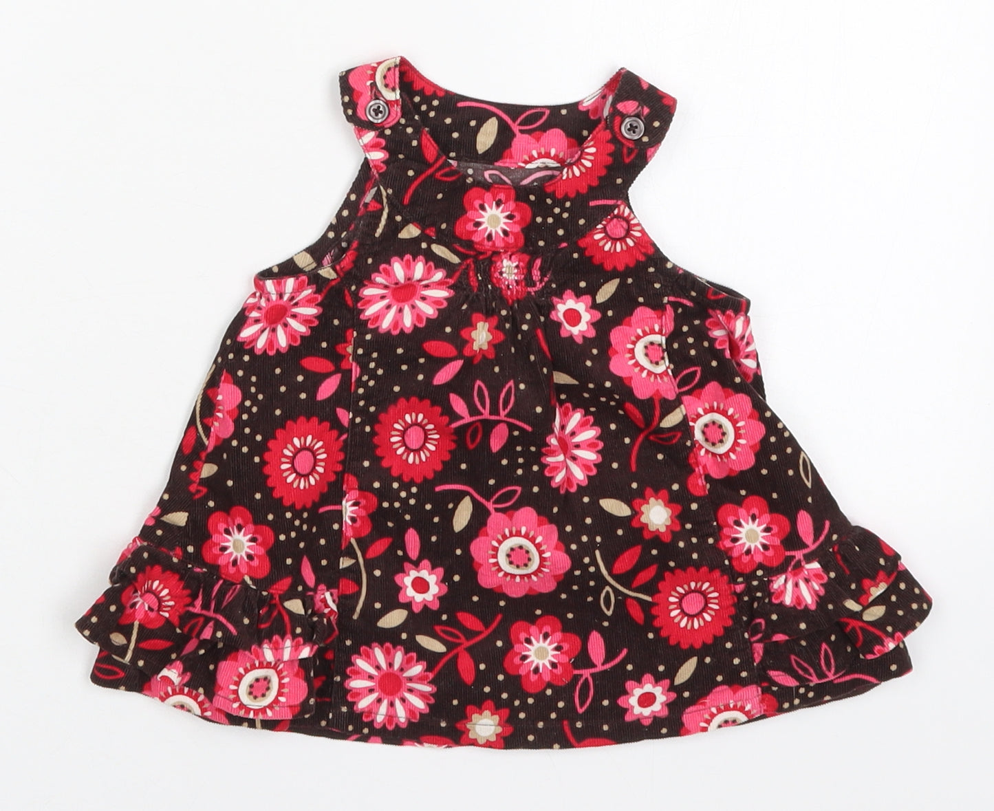 George Girls Multicoloured Floral Cotton A-Line  Size Newborn  Round Neck Pullover