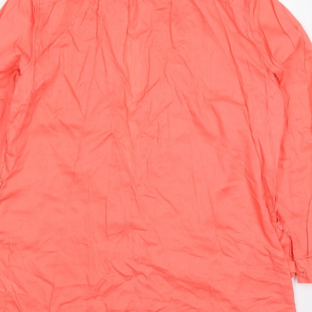 Primark Womens Pink  Cotton Basic Button-Up Size 18 Collared