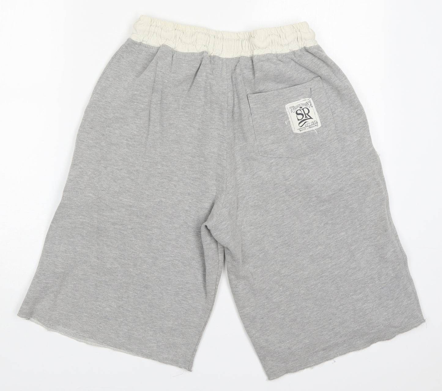 Cedar Wood State Mens Grey  Cotton Sweat Shorts Size M L12 in Regular Drawstring - Team 1912