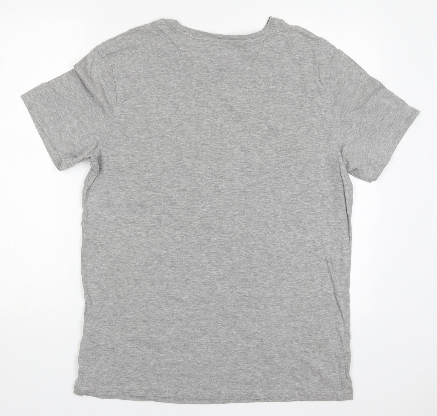 F&F Mens Grey  Cotton  T-Shirt Size L Crew Neck  - Bronx 1952 Car