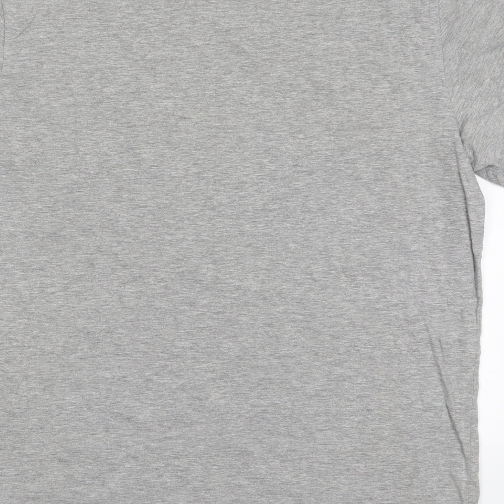 F&F Mens Grey  Cotton  T-Shirt Size L Crew Neck  - Bronx 1952 Car