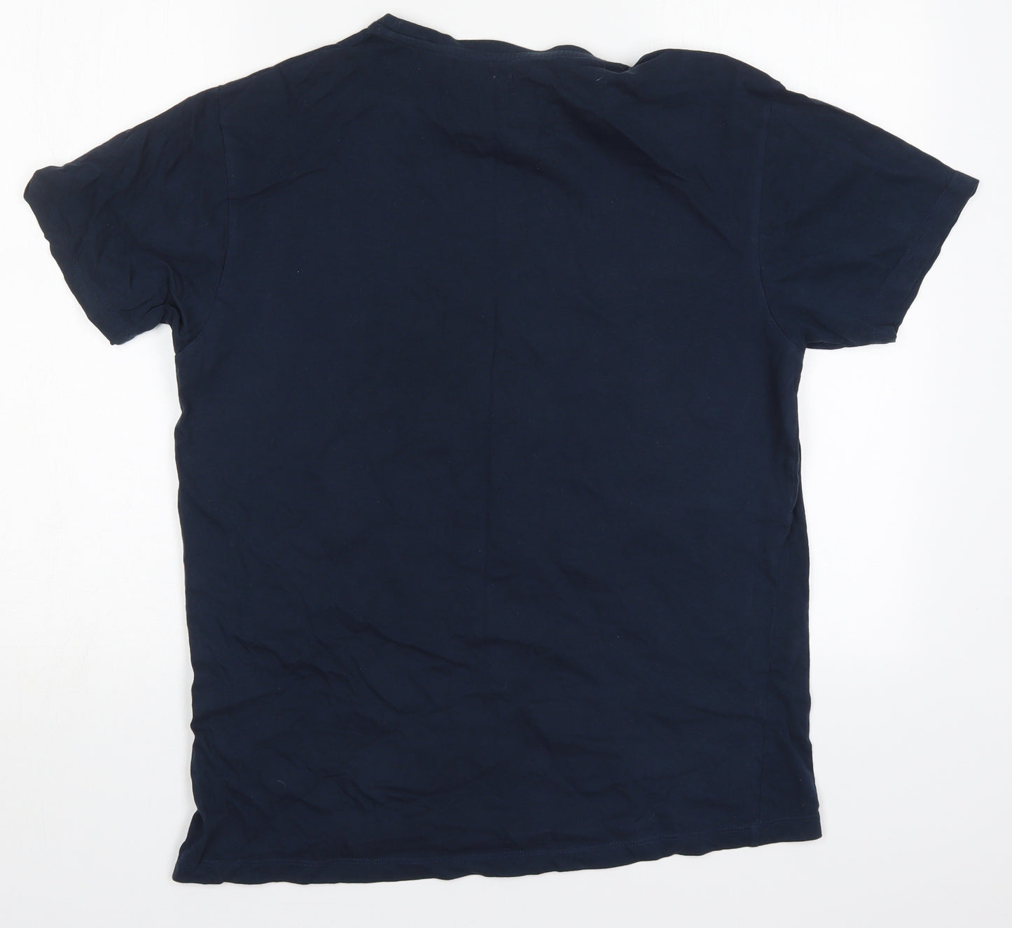 Cedar Wood State Mens Blue  Cotton  T-Shirt Size M Crew Neck  - Awesome