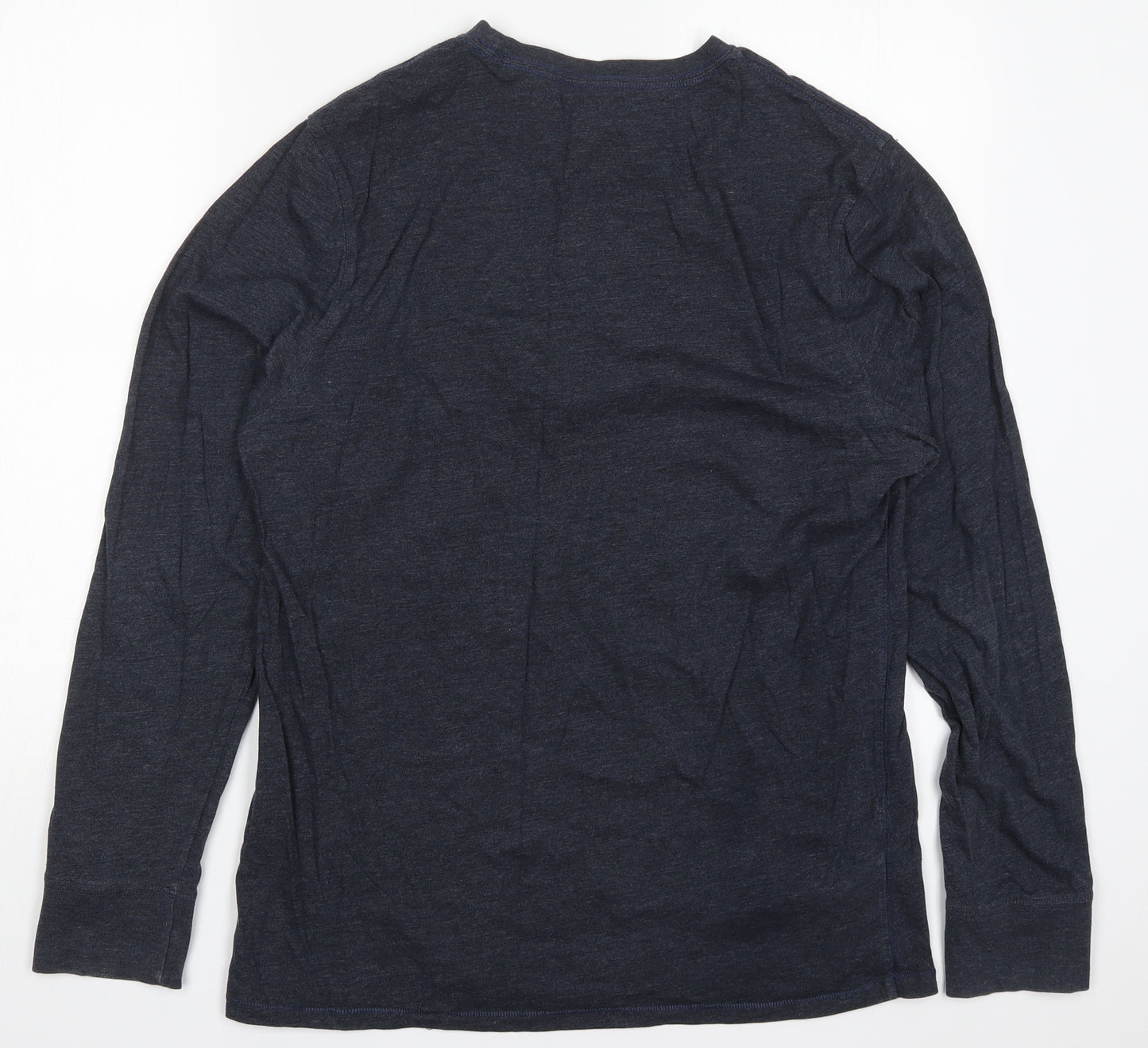 Easy Mens Blue  Cotton  T-Shirt Size L Crew Neck  - US Campus University