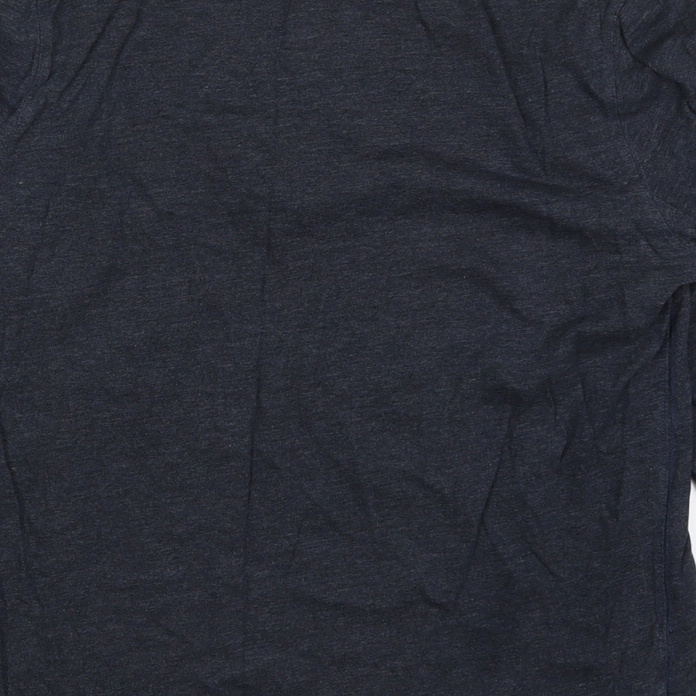 Easy Mens Blue  Cotton  T-Shirt Size L Crew Neck  - US Campus University