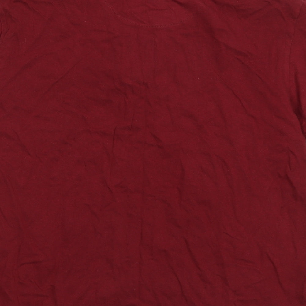 Industrialize Mens Red  Cotton  Polo Size L Collared Pullover
