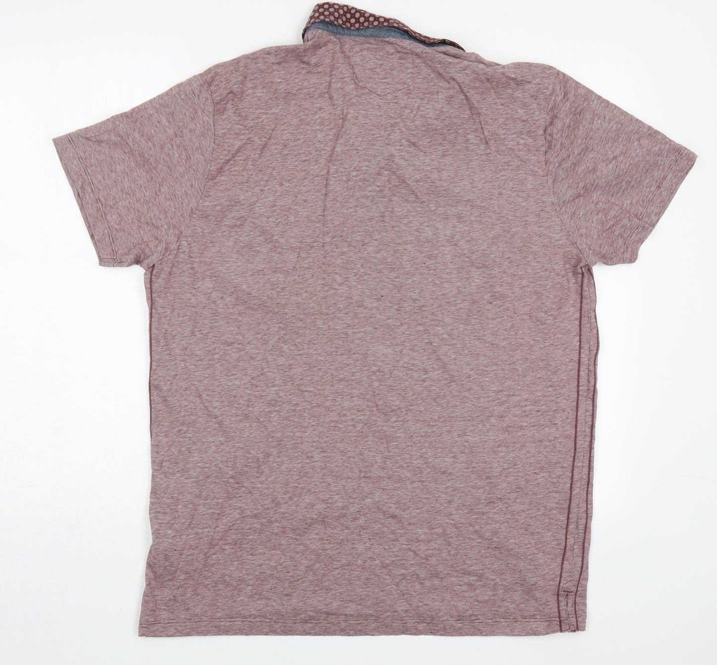 Easy Mens Red  Cotton  Polo Size XL Collared Pullover