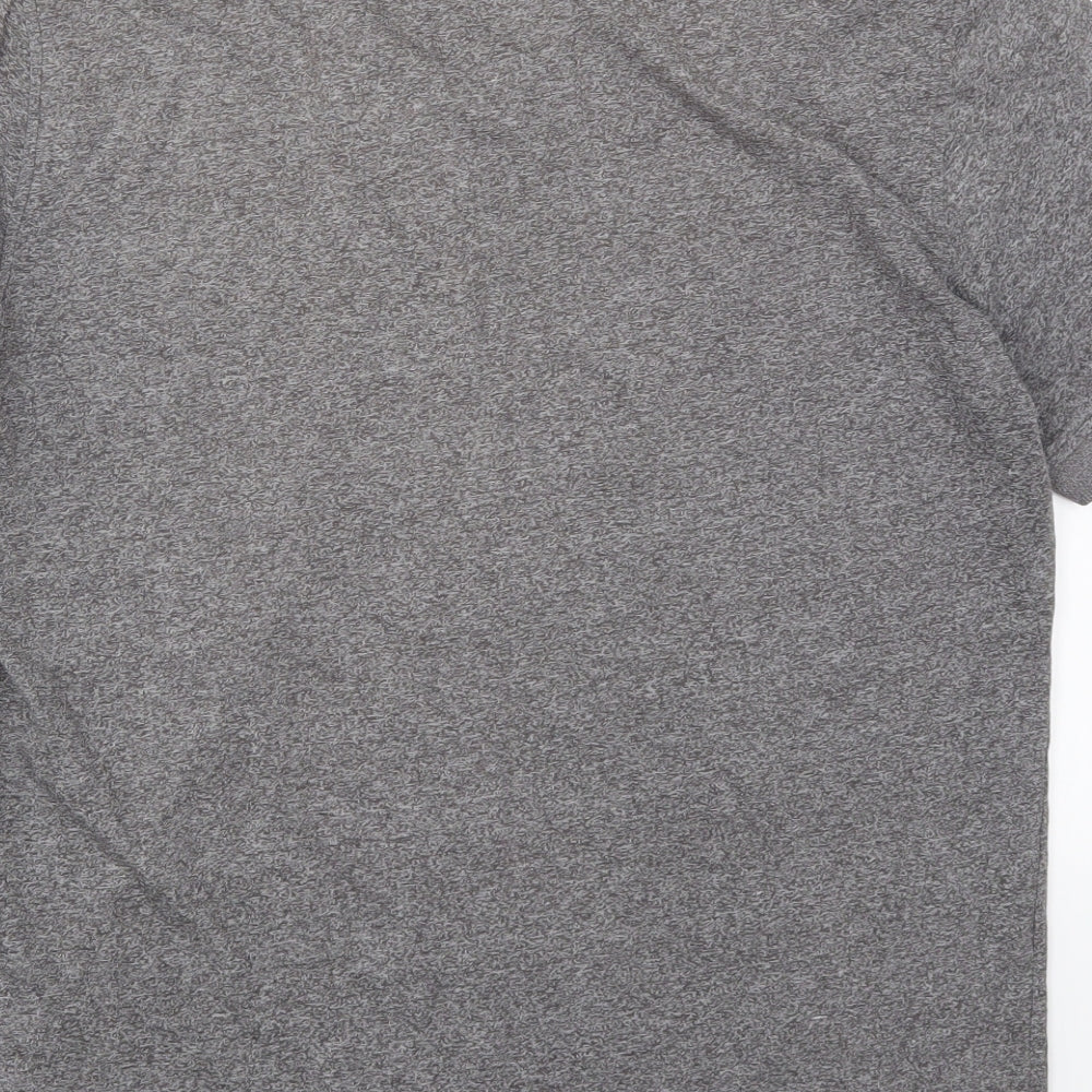 George Mens Grey  Cotton  Polo Size M Collared Pullover