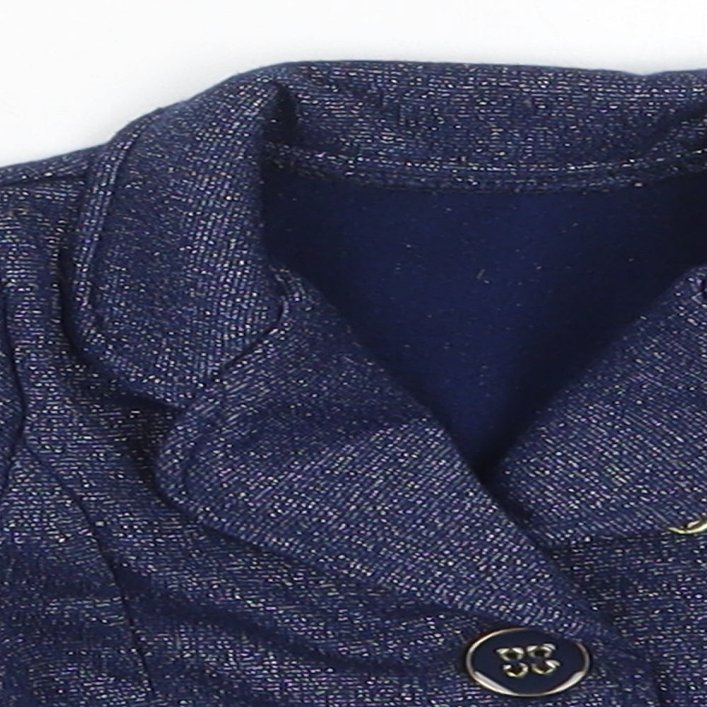 George Girls Blue   Jacket  Size 0-3 Months   Button - Minnie Mouse