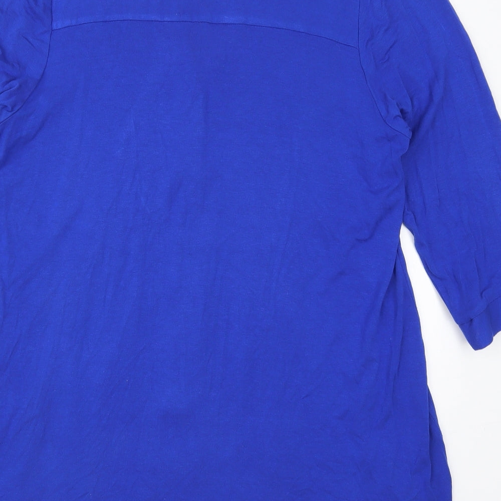 Arcadia Womens Blue  Viscose Basic Button-Up Size 18 V-Neck