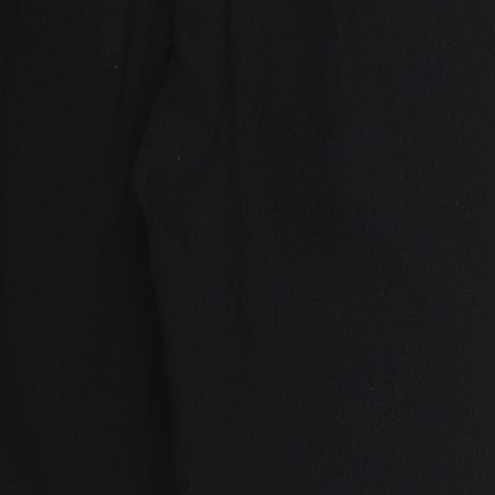 Preworn Womens Black  Polyester Trousers  Size 12 L26 in Regular