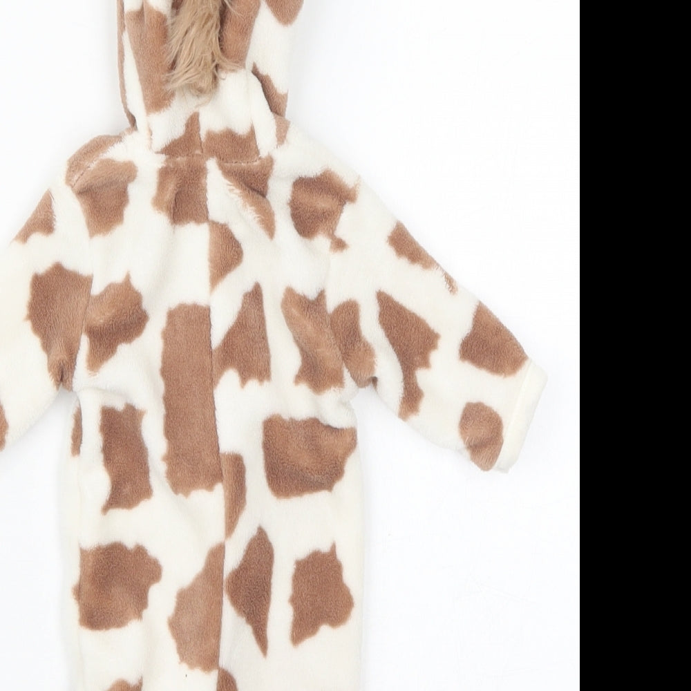 Early Days Baby Brown Animal Print Polyester Cami One Piece One Size  Zip - Giraffe