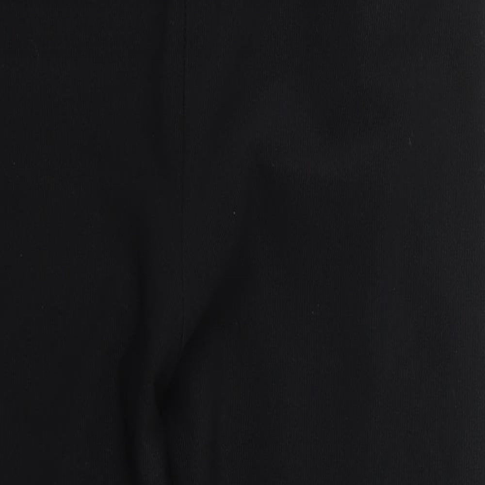Preworn Womens Black  Polyester Trousers  Size 12 L25.5 in Regular