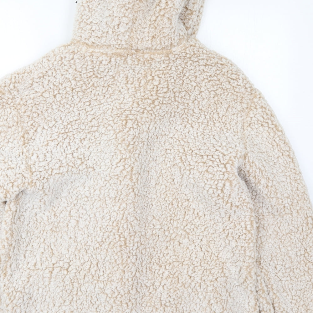 Nutmeg Womens Beige Solid Polyester Top Pyjama Top Size 12  Button