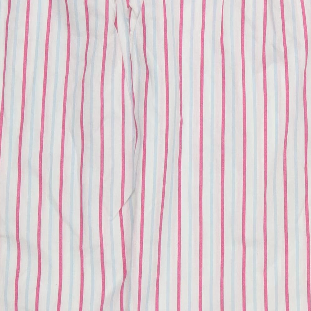 F&F Womens Multicoloured Striped Cotton Trousers  Size 16 L29 in Regular  - Pyjama Pants