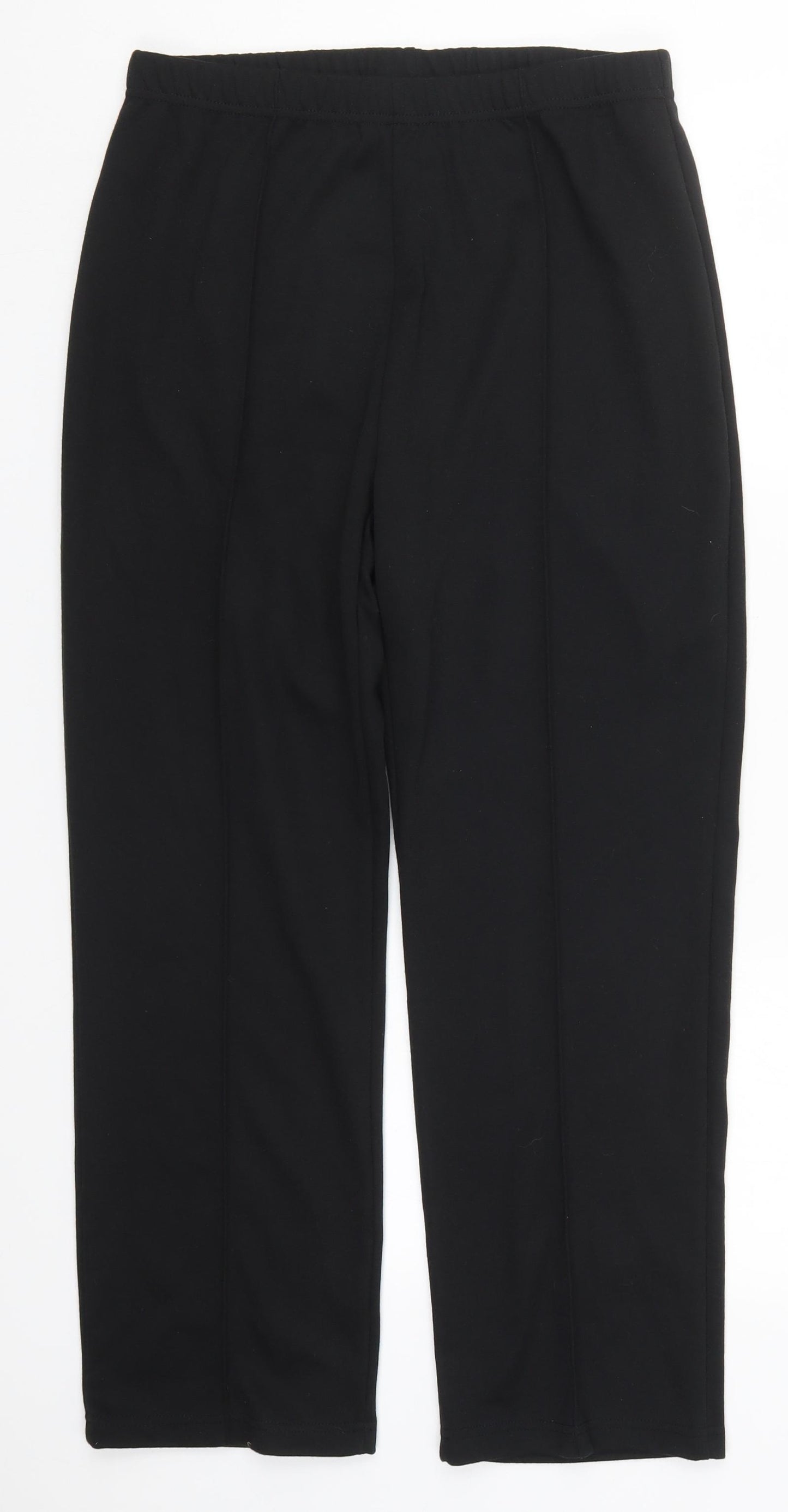 Damart Womens Black  Polyester Trousers  Size 14 L27 in Regular