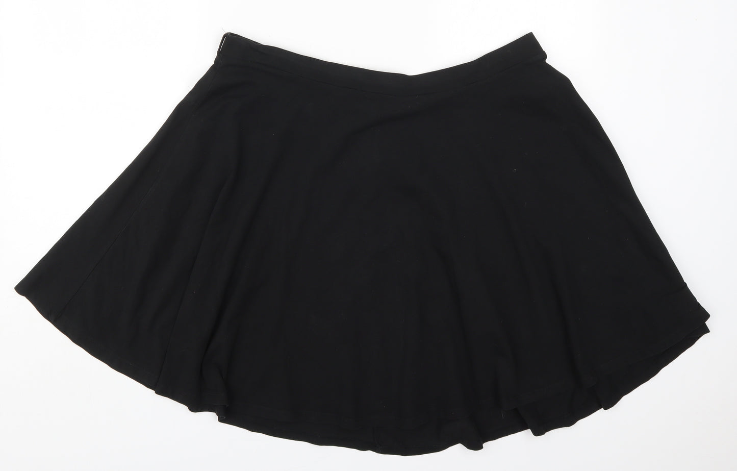 New Look Womens Black  Cotton Skater Skirt Size 20