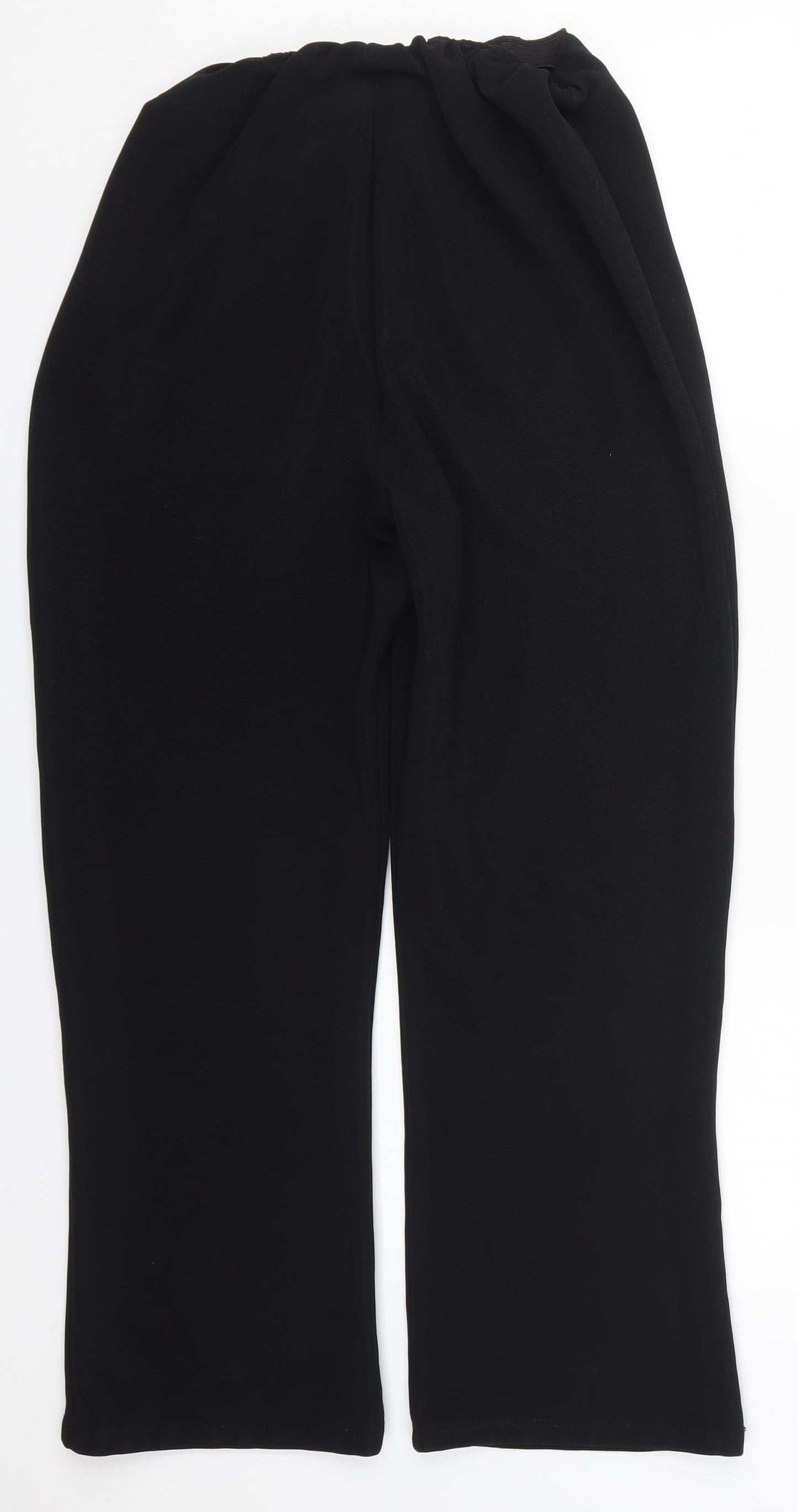 Preworn Womens Black  Polyester Trousers  Size 30 in L26 in Regular