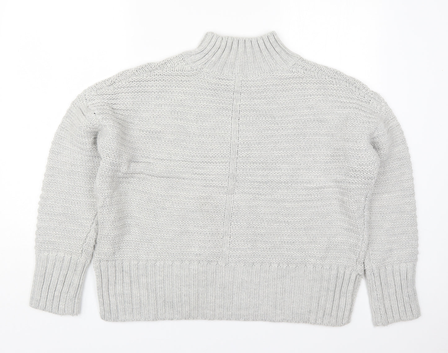 TU Womens Grey Round Neck  Acrylic Pullover Jumper Size 20