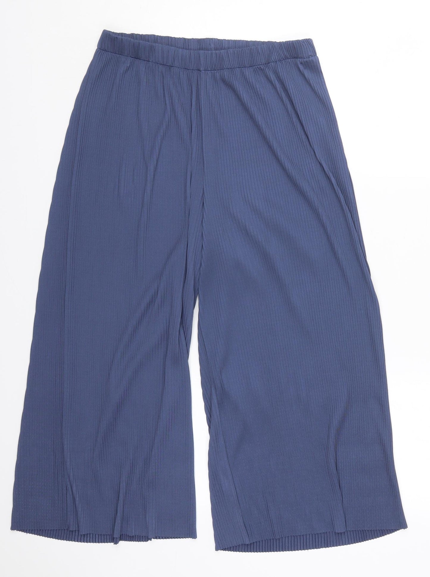 ASOS Womens Black  Polyester Cropped Trousers Size 12 L20 in Regular