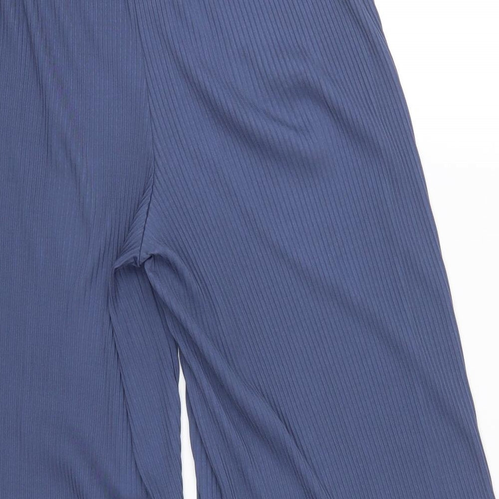 ASOS Womens Black  Polyester Cropped Trousers Size 12 L20 in Regular