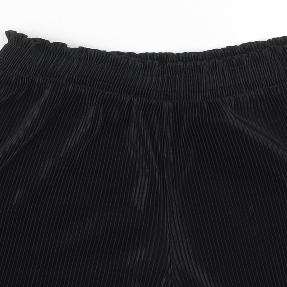 Zara Womens Black  Polyester Paperbag Shorts Size S  Regular