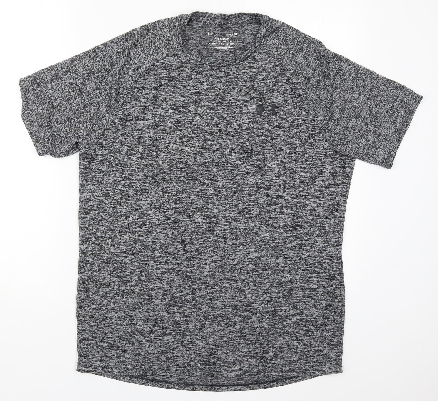 Under armour Mens Grey  Polyester Basic T-Shirt Size M Round Neck Pullover