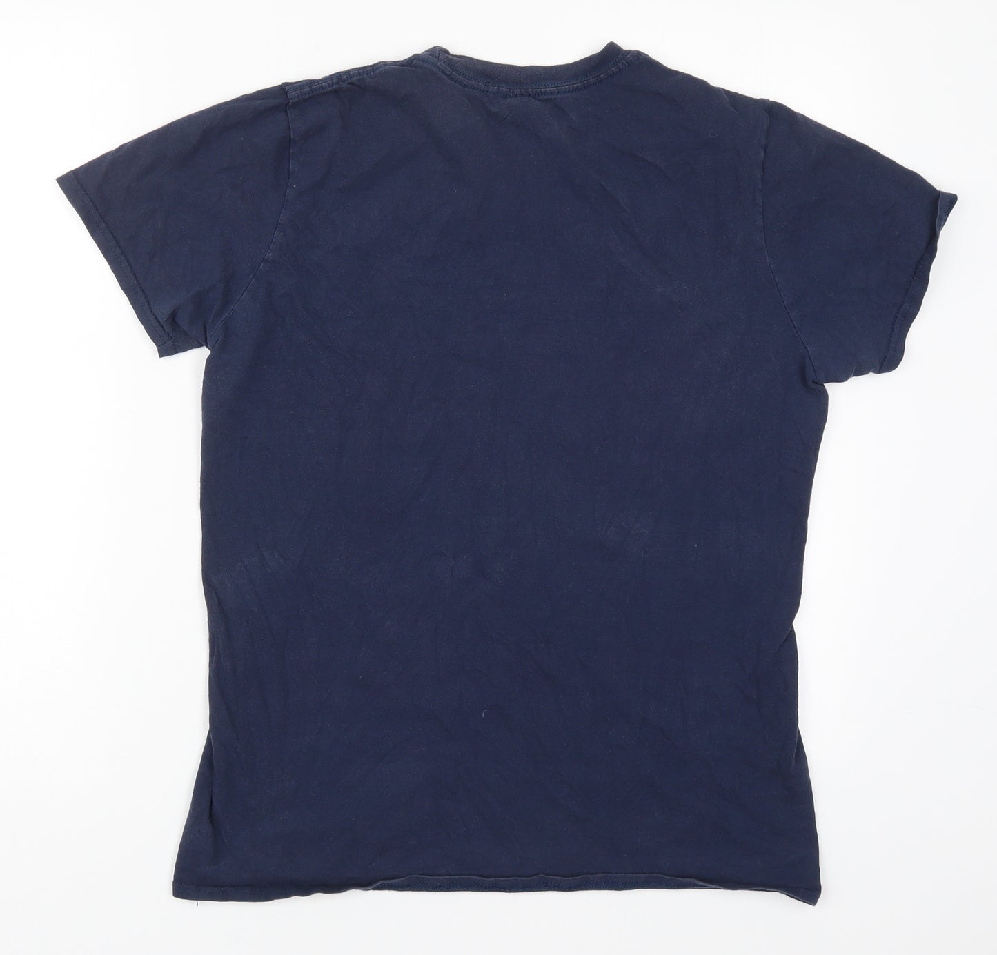 Gildan Mens Blue  Cotton  T-Shirt Size M Crew Neck  - Jawbreaker
