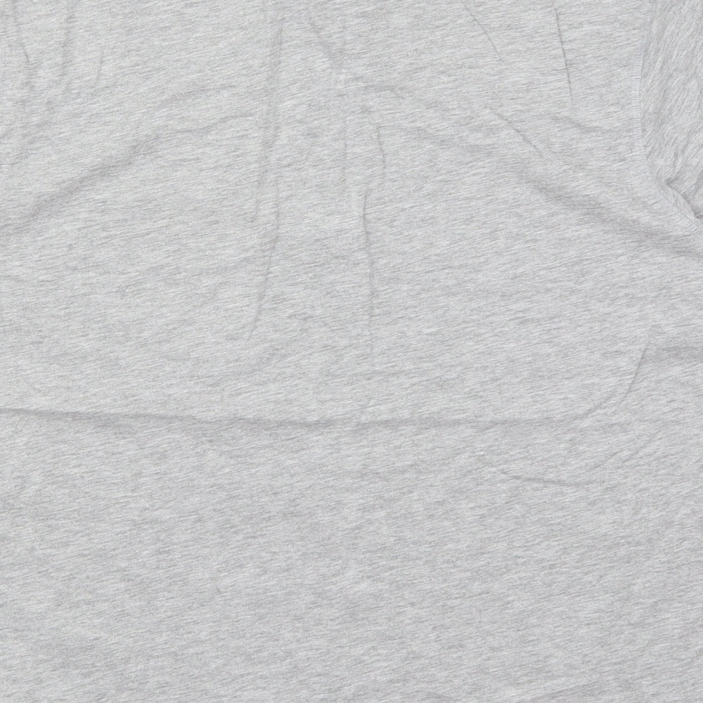 F&F Mens Grey  Cotton  T-Shirt Size L Henley